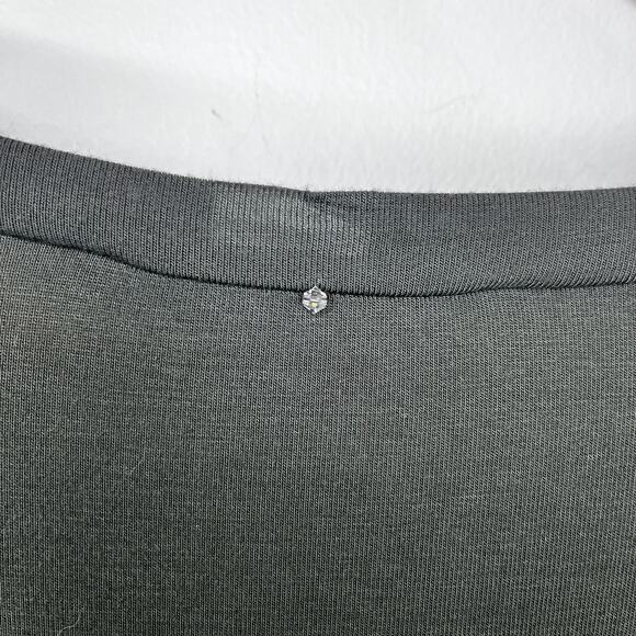 MaxMara Bodywear Wrap Dress Womens Small Olive Jersey Long Sleeve Midi Italy - Picture 4 of 12